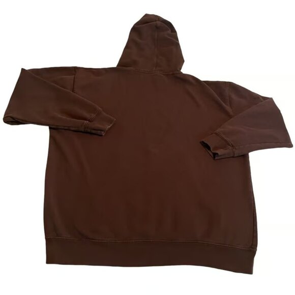 Club 24 Hoodie Men XL Brown Fitness Gym Workout Sweatshirt Pullover Sweater - Picture 2 of 5